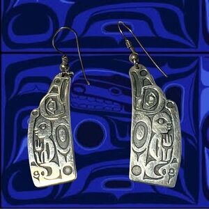 Vintage Sterling Silver MAG Jean Ferrier North Coast Eagle Dangle Earrings